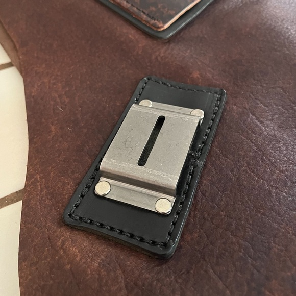 Calavera Hand Crafted Brown Leather Work Apron Woodworking Welding Metalwork - Picture 8 of 11